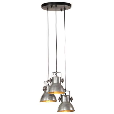 vidaXL Hanglamp 25 W E27 30x30x100 cm vintage zilverkleurig