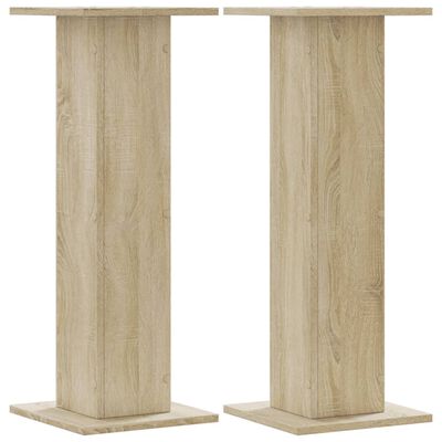 vidaXL Plantenstandaards 2 st 30x30x80 cm bewerkt hout sonoma eiken