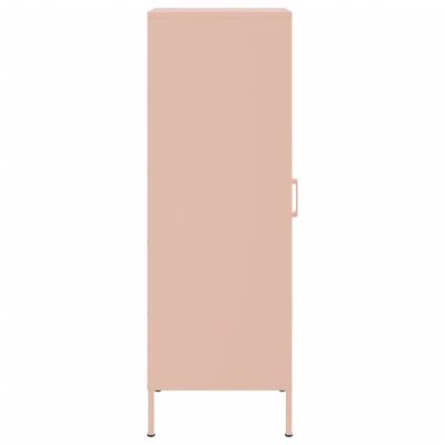 vidaXL Hoge kast 36x39x113 cm staal roze