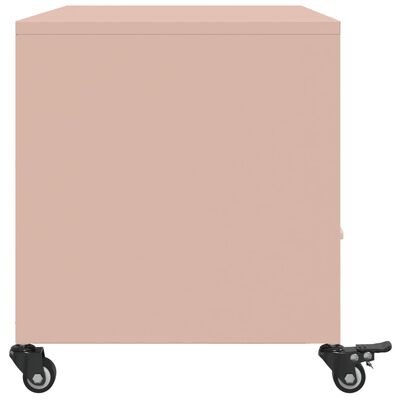 vidaXL Tv-meubel 68x39x43,5 cm staal roze