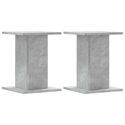 vidaXL Speakerstandaards 2 st 30x30x40 cm bewerkt hout betongrijs