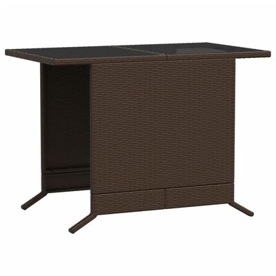 vidaXL 3-delige Bistroset met kussens poly rattan bruin