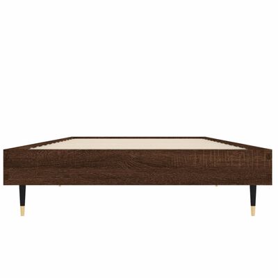 vidaXL Bedframe zonder matras bewerkt hout bruin eikenkleur 75x190 cm