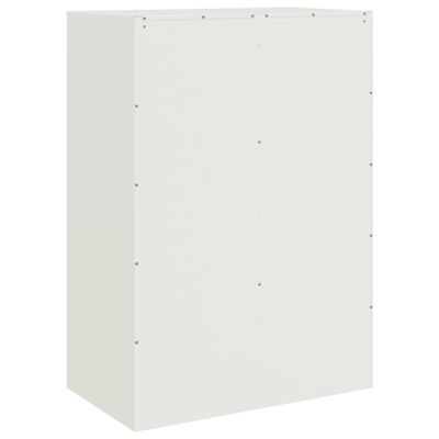 vidaXL Hoge kast 67x39x95 cm staal wit