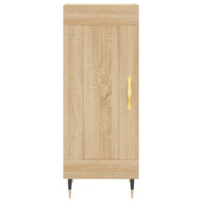 vidaXL Hoge kast 34,5x34x180 cm bewerkt hout sonoma eikenkleurig