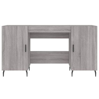 vidaXL Bureau 140x50x75 cm bewerkt hout grijs sonoma eikenkleurig