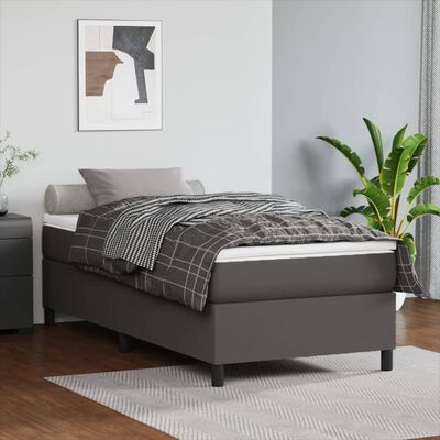 vidaXL Bedframe kunstleer grijs 80x200 cm