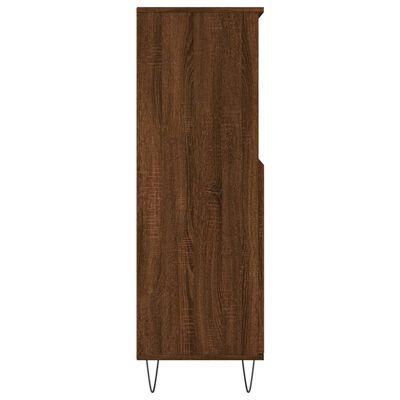 vidaXL Hoge kast 60x36x110 cm bewerkt hout bruin eikenkleur