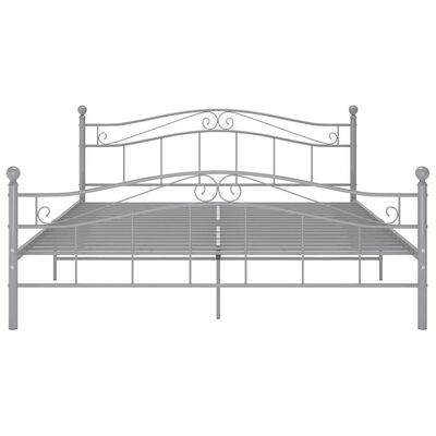 vidaXL Bedframe metaal grijs 140x200 cm