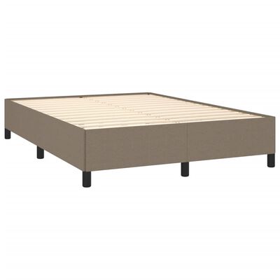 vidaXL Bedframe zonder matras stof taupe 140x190 cm