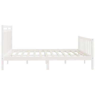 vidaXL Bedframe massief grenenhout wit 180x200 cm