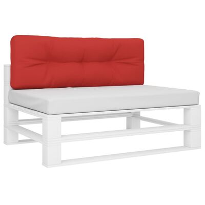 vidaXL Palletkussen 120x40x12 cm stof rood