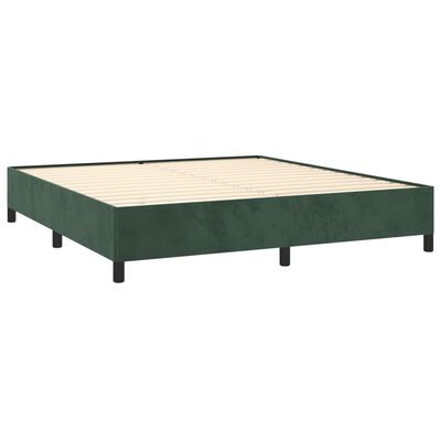 vidaXL Bedframe fluweel donkergroen 160x200 cm