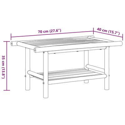 vidaXL Salontafel 70x40x35 cm bamboe