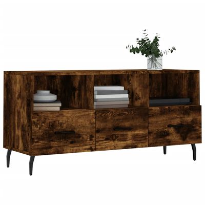 vidaXL Tv-meubel 102x36x50 cm bewerkt hout gerookt eikenkleurig