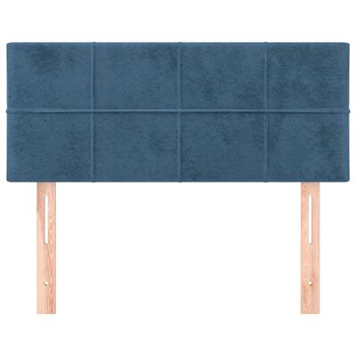 vidaXL Hoofdbord 100x5x78/88 cm fluweel donkerblauw