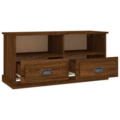 vidaXL Tv-meubel 93x35,5x45 cm bewerkt hout bruin eikenkleur