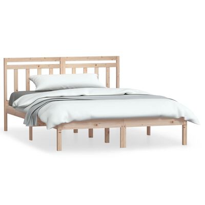 vidaXL Bedframe massief hout 120x190 cm