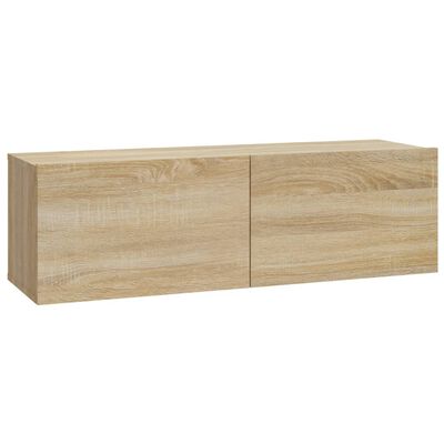 vidaXL Tv-wandmeubels 2 st 100x30x30 cm hout sonoma eikenkleurig