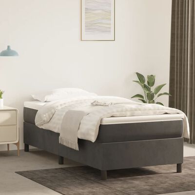 vidaXL Bedframe fluweel donkergrijs 80x200 cm