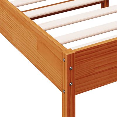 vidaXL Bedframe zonder matras massief grenenhout wasbruin 90x200 cm