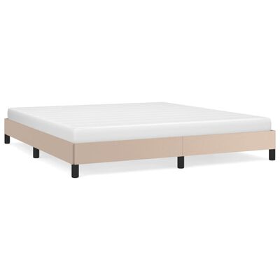 vidaXL Bedframe kunstleer cappuccinokleurig 180x200 cm