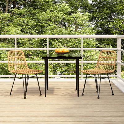 vidaXL 3-delige Tuinset poly rattan