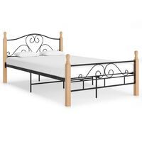 vidaXL Bedframe metaal zwart 120x200 cm