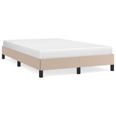 vidaXL Bedframe kunstleer cappuccinokleurig 120x190 cm