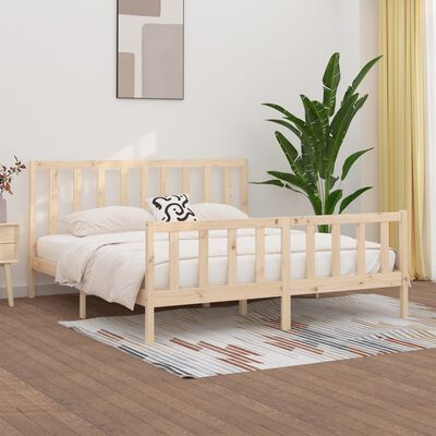 vidaXL Bedframe massief hout 200x200 cm