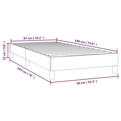 vidaXL Bedframe fluweel donkergroen 90x190 cm