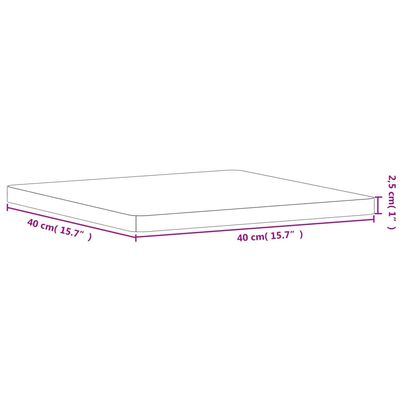 vidaXL Tafelblad vierkant 40x40x2,5 cm massief beukenhout