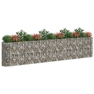 vidaXL Gabion plantenbak verhoogd 470x50x100 cm gegalvaniseerd ijzer