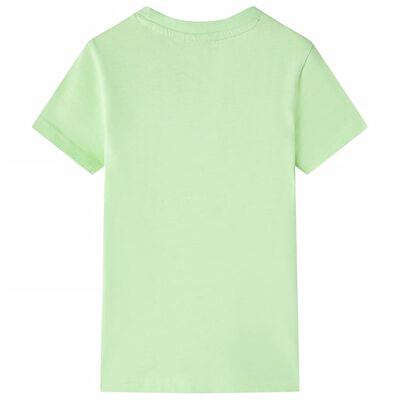 Kindershirt 128 limoengroen