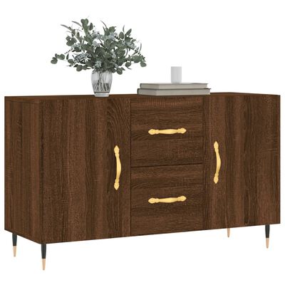 vidaXL Dressoir 100x36x60 cm bewerkt hout bruin eikenkleur