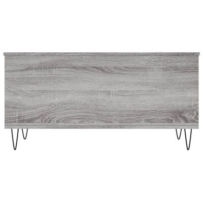 vidaXL Salontafel 90x44,5x45 cm bewerkt hout grijs sonoma eikenkleurig