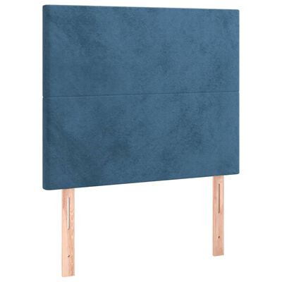 vidaXL Hoofdborden 2 st 100x5x78/88 cm fluweel donkerblauw