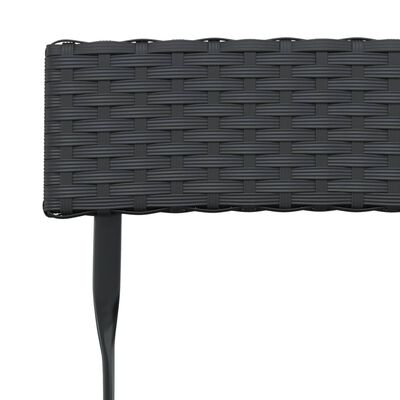 vidaXL Bistrostoelen inklapbaar 2 st poly rattan en staal zwart