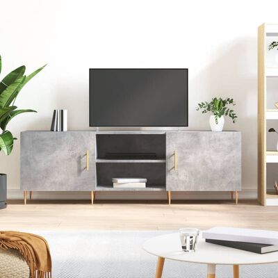 vidaXL Tv-meubel 150x30x50 cm bewerkt hout betongrijs