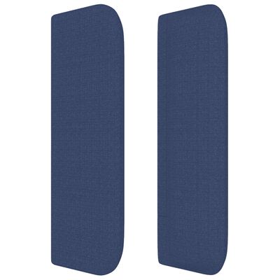 vidaXL Boxspring met matras stof blauw 80x200 cm