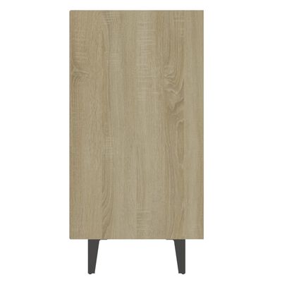 vidaXL Dressoir 103,5x35x70 cm bewerkt hout wit en sonoma eikenkleurig
