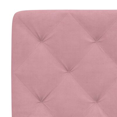 vidaXL Bed met matras fluweel roze 80x200 cm