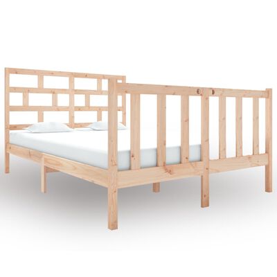 vidaXL Bedframe massief grenenhout 120x190 cm