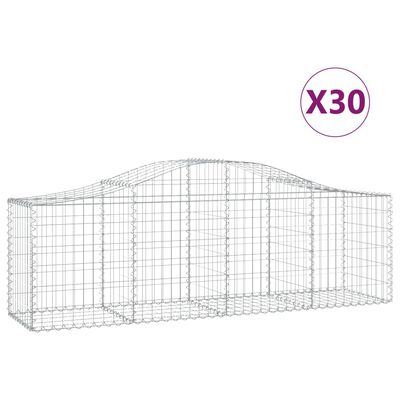 vidaXL Schanskorven 30 st gewelfd 200x50x60/80 cm ijzer