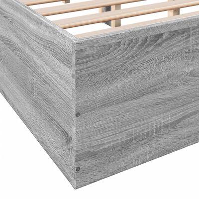 vidaXL Bedframe bewerkt hout grijs sonoma eikenkleurig 160x200 cm