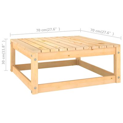 vidaXL 10-delige Loungeset met kussens massief grenenhout