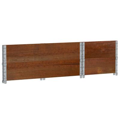 vidaXL Palletopzetranden 2 st 100x50 cm massief grenenhout bruin