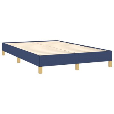 vidaXL Boxspring met matras stof blauw 120x190 cm