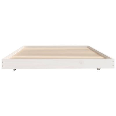 vidaXL Bedframe zonder matras massief grenenhout wit 80x200 cm