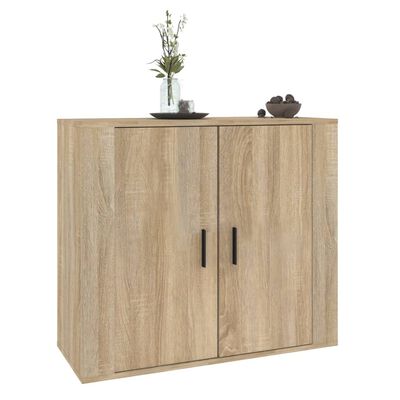 vidaXL Dressoir 80x33x70 cm bewerkt hout sonoma eikenkleurig